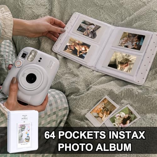 CAIYOULE Camera Case for Fujifilm Instax Mini 13 Instant Camera, White - Image 6