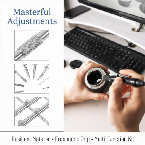 Beavorty Stainless Steel Camera Lens Repair Spanner Wrench with Humanized Handle, Portable and Versatile Lens Disassembly Tool for DSLR and Large Format Cameras, Silver - Image 3