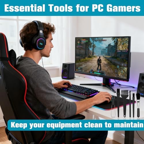 6PCS Keyboard Brush Cleaner Kit with Keycap Puller & Switch Puller, PP Handle Nylon Small Space Dust Removal Anti Static Brush for Computer Keyboard Electrical Appliance Seam Motherboard Camera - Image 7