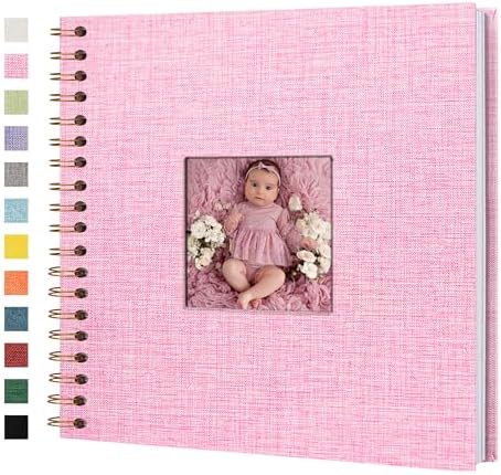 Scrapbook Photo Album, Linen Covered, 10x10 Inches, 20 Sheets/40 Pages by Yopih