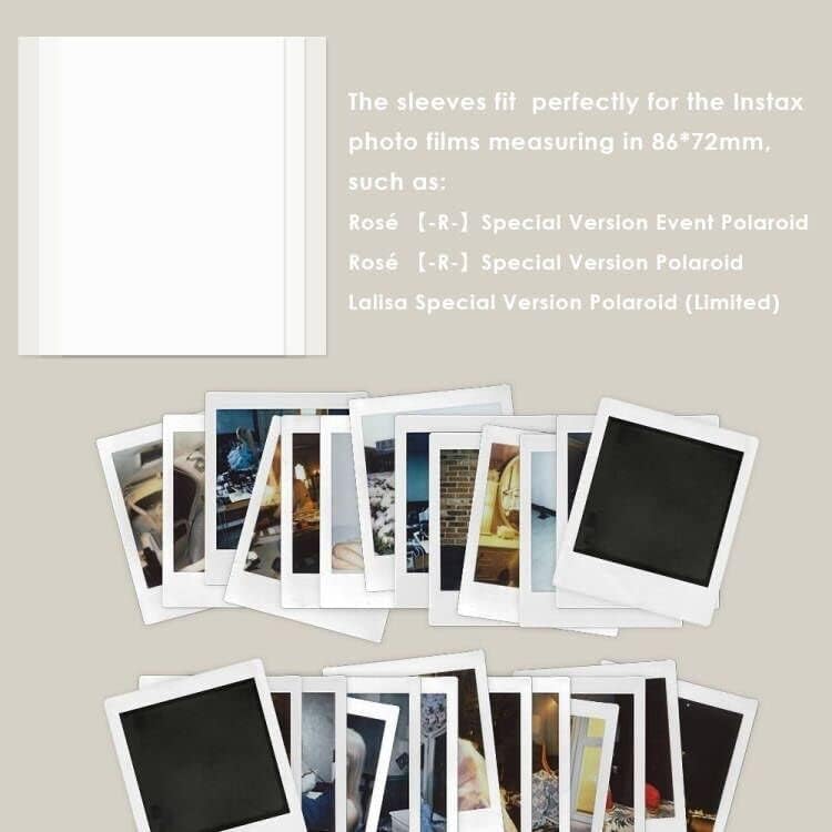 100 Packs Kpop Polaroid Sleeves, Ultra Clear and Thick Sleeve 200 Microns Protectors Cover, Perfect Protective Sleeve for Kpop Standard 72x86mm Square Polaroid, Unsealable (100P - 76x89mm) - Image 5