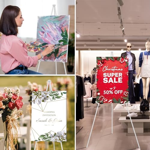 ARTASY 63" Easel Stand for Wedding Signs, White, 1 Pack with Carry Bag - Image 4