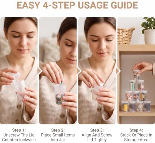 35mm Clear Film Canisters with Caps 20 Pcs Storage Containers - Image 7