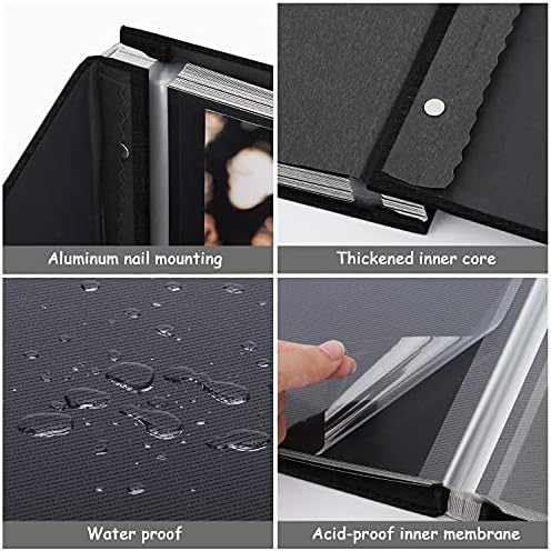 Zesthouse Photo Album Self Adhesive Pages, 60 Pages Magnetic Scrapbook Albums with Sticky Page, Photos Album Holds 8x10 & 5X7 & 4x6 & 6x8 & 3x5, Large Picture Book Ideal Gift for Family Wedding Baby - Image 5