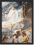 Fxojyvo 11x15 Picture Frame Black Engineered Wood Wall Hanging by Fxojyvo
