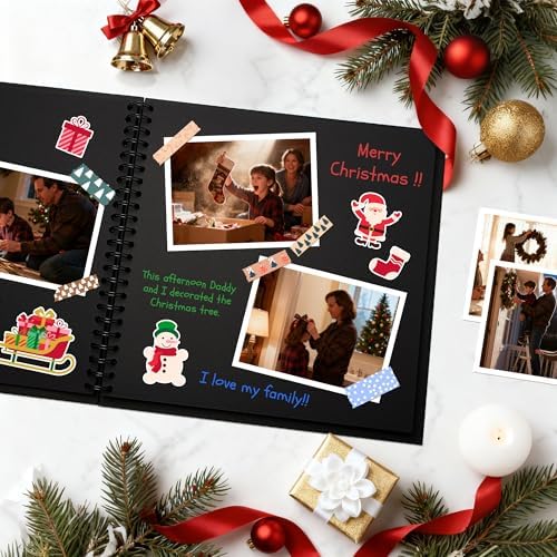 DIY Scrapbook Photo Album,100 Pages,12x12 Inch,Black - Image 2