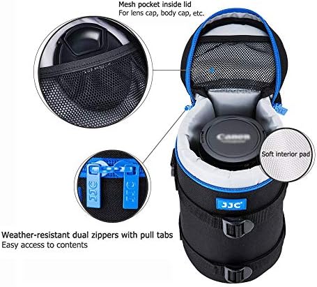 JJC Camera Lens Case Pouch, Padded Bag Fits Lens up to 4.3 x 8.9 (D x L) - Image 6
