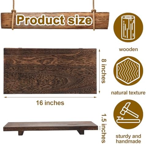 Nuogo Wood Pedestal Riser Stand for Kitchen Soap Tray,16 X 8 Inch,Brown - Image 2