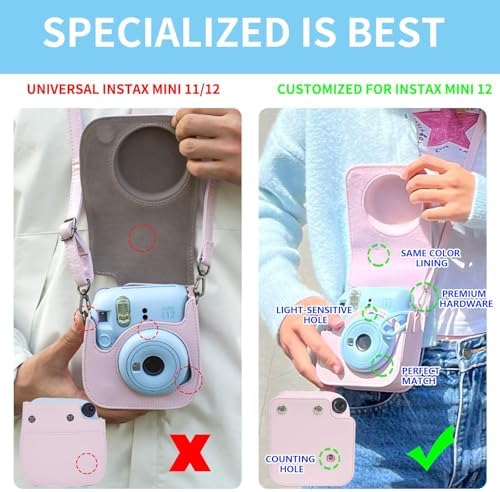 Kit for Fujifilm Instax Mini 12 Instant Camera, Blue Pink Pastel - Image 2