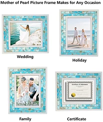 Beach Picture Frame 6x8,Mother of Pearl Photo Frame,Blue,1pc - Image 6