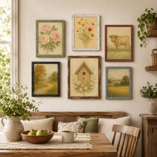 puthiac 11x14 Rustic Farmhouse Picture Frame, Weathered Green, 1 Pack - Image 7