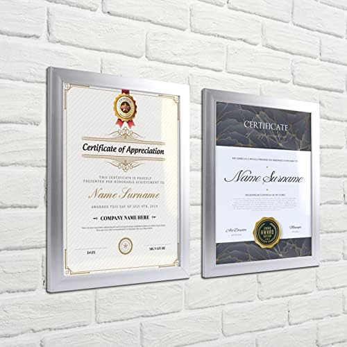Giftgarden 8.5x11 Picture Frame Silver Set of 12, Multi Modern 8.5 x 11 Frames Bulk for Award Certificate Document Diploma, Wall or Tabletop Display - Image 3