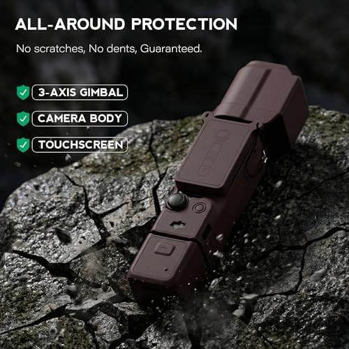 Silicone Case for DJI Osmo Pocket 3/Xtra Muse, Reddish Brown - Image 6