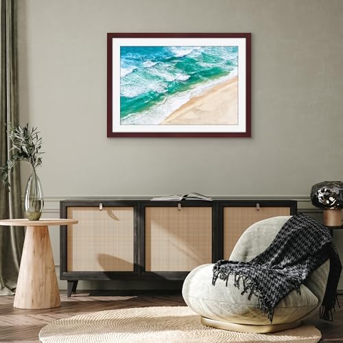 Americanflat 24x34 Poster Frame - Matted to 20x30 - Mahogany - Image 6
