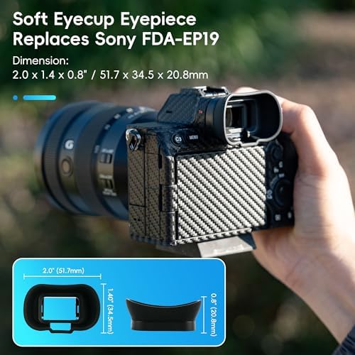 Extended A7R VI A7V A7R V A7IV Eye Cup, Replace Sony FDA-EP19 Eyepiece Cup - Image 2