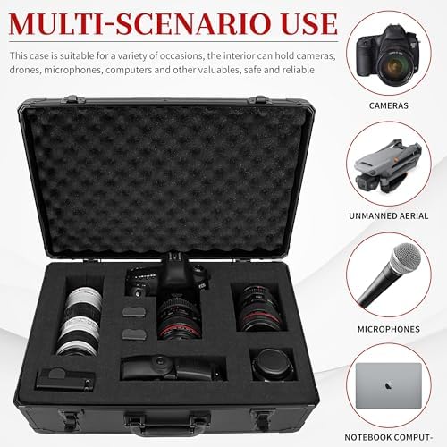 Protective Hard Case 22 X 14 X 8-Inch Shockproof Water-resistant with Customized DIY Foam Insert fit for Camera, Laptops, etc - Image 3
