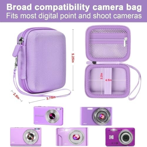 ALKOO Digital Camera Case for CAMKORY, Camera Pouch for KODAK Pixpro -Purple - Image 3