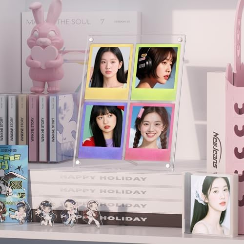 WINKINE Polaroid Frame for i-Type/600/SX-70/Films, Photo Collage Frame, Polaroid Frame for Instant Photos, Tabletop Floating DIY Pressed Flower Art Display (Clear) - Image 6
