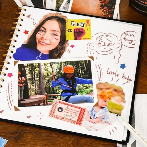 Scrapbook Photo Album, Linen Covered, 10x10 Inches, 20 Sheets/40 Pages - Image 2