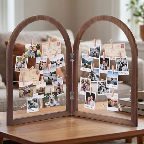 Briwooody 2 Panel 24 x 18 Inch Photo Display Board Frame - Image 5