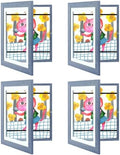4 Pack 10x12.5 Front-Opening Kids Artwork Frames Changeable (Navy Blue) by GoldenStateArt