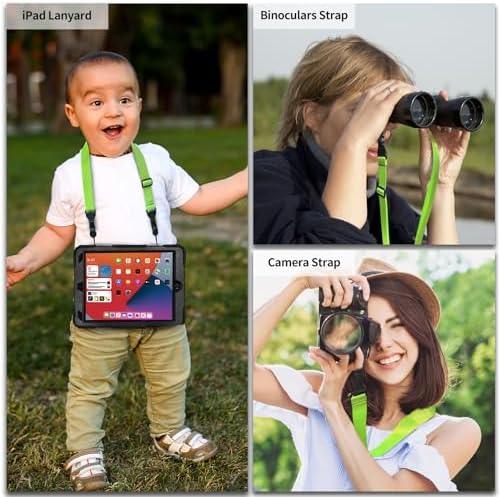 FIEIL 5 Pack Nylon iPad Strap, Adjustable Camera Neck Strap, Comfortable Shoulder Strap for iPad, Cellphone Tablet, Camera, Laptop, Binocular(Fluorescent Green Universal Neck Lanyard) - Image 3