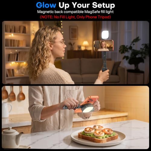OMOTON TP03 [Ultra-Slim] 360° Rotating for MagSafe Tripod Stand with Hook - Image 2