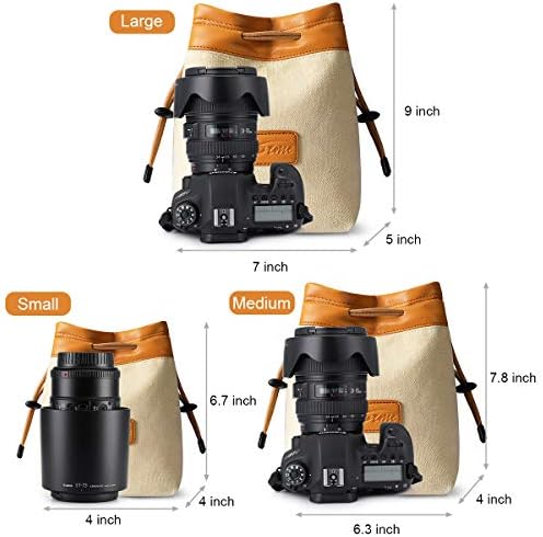 S-ZONE Soft Camera Bag DSLR Insert Handbag Drawstring Lens Case - Image 4
