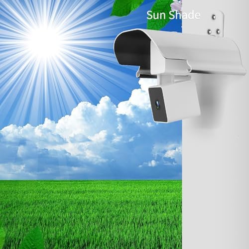 Uogw Weatherproof Protective Cover for WYZE Cam Pan V3/V2/V1,WYZE Cam v4,Aluminum Alloy Sun Rain Shade Cover Mount,Camera not Included (1 Pack White) - Image 2