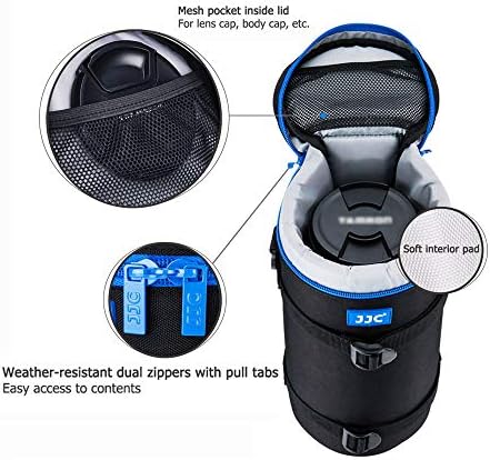 JJC Camera Lens Case Pouch, Padded Bag Fits Lens up to 4.9 x 11.4 (D x L) - Image 6