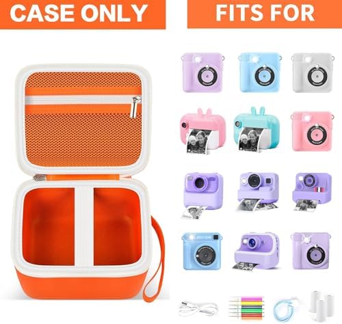 PAIYULE Kids Instant Print Camera Case for ESOXOFFORE for Dylanto Orange - Image 2