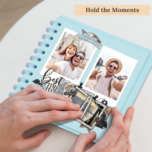 DIY Photo Album Scrapbook 6.3 Inch, Light Blue - Image 5