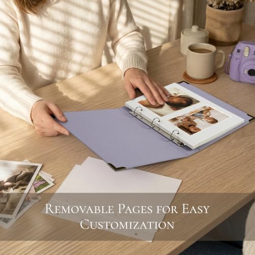 Vienrose 3-Ring Self-Adhesive Photo Album 12x12 In, 40 Pages, Purple - Image 4