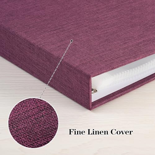 Mublalbum 8x8 Inch 3 Ring DIY Scrapbook Photo Album 40 Pages, Purple - Image 6