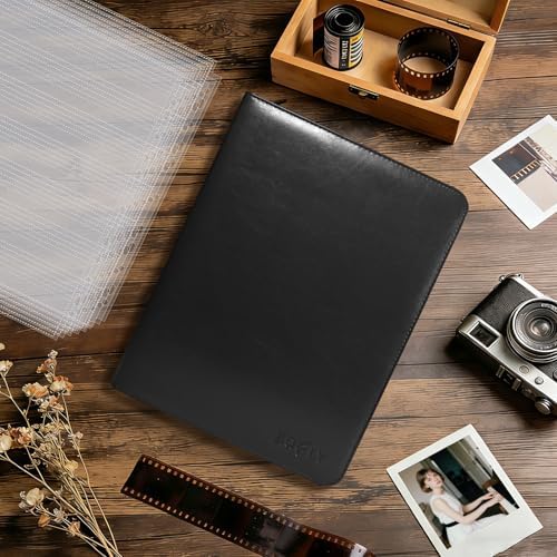 35mm Film Negative Storage Binder Box Kit - 30 Pcs Clear Sleeves, 135 Film Negative Holder for 3 Ring Binder, Acid-Free Protector, Storage Sheets for Film Travel Organization, Holds 1260 Frames, Black - Image 7