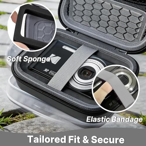 Comecase Digital Camera Case for KODAK PIXPRO FZ55 FZ45 FZ53 FZ43,Dark Grey - Image 4