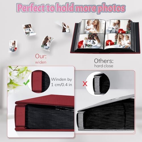 Popotop 4x6 Photo Album 200 Pictures, Linen Hardcover, Reinforced Spine - Image 3