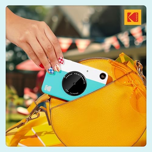Kodak Printomatic Full-Color Instant Print Camera Starter Bundle + Carrying Case + Zink 20pk Photo Paper - Colorful Photos On 2x3 Sticky-Back Paper - Fun Gift for Birthday Christmas Holiday - Blue - Image 6