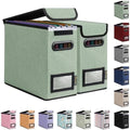 BALEINE File Organizer Box with Lid, Collapsible Hanging File Storage Box by BALEINE