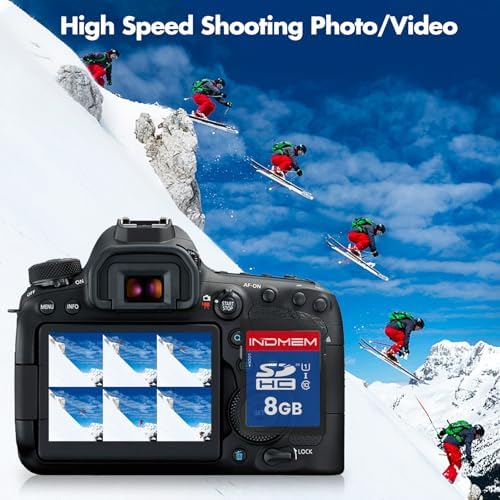 INDMEM SD Card 8GB 5 Pack UHS-I U1 Class 10 8G SDHC Flash Memory Card Compatible with Digital Camera, Computer, Trail Cameras - Image 3