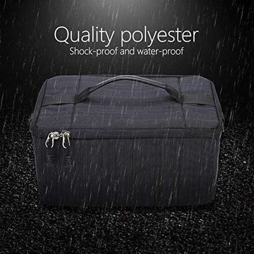 Camera Lens Bag, Protective Insert Partition Handle Case, Shockproof Breathable Bag for Photographers, 24x35x15cm (Black) - Image 2