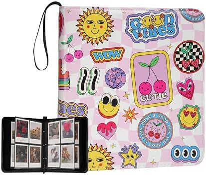 Large Polaroid Photo Album Binder, 240 Pockets. Girly Texture by GoldbarleyDesign