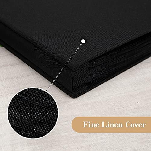 potricher Photo Album 4x6 Pictures, 1000 Pockets, Linen Cover, Black - Image 6