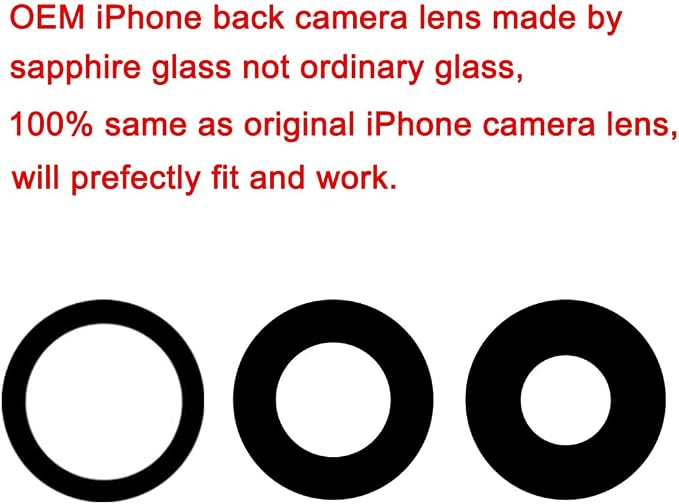 2 Set Back Rear Camera Lens Glass Replacement for iPhone 16 Pro and iPhone 16 Pro Max with Reparing Toolkit - Image 3