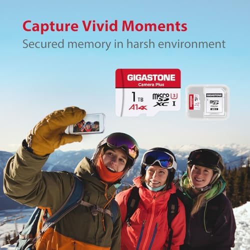 GIGASTONE 1TB Micro SD Card 4-Pack, Camera Plus, Action Camera, A1 Run App for Smartphone, 150MB/s, 4K Video Recording, Micro SDXC UHS-I A1 U3 Class 10 - Image 5