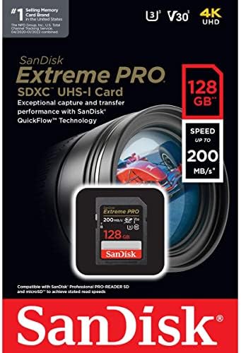 SanDisk SDSDXXD-128G-ANCIN 128gb Extreme Pro Sd Flsh 200/140mb/s Rw C10 Uhs - Image 4