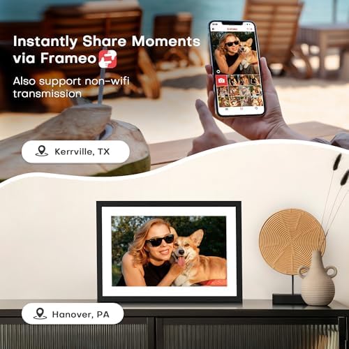 Frameo 10.1" Digital Picture Frame WiFi 32GB, Birthday Gifts for Mom, Women - Image 4