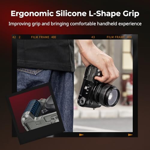 SMALLRIG X-T50 Handgrip, Silicone L-Shape Handle for FUJIFILM X-T50 Camera, Built-in Quick Release Plate for Arca, with Shutter Button and Hot Shoe Cover, Charcoal Silver - 4712 - Image 4