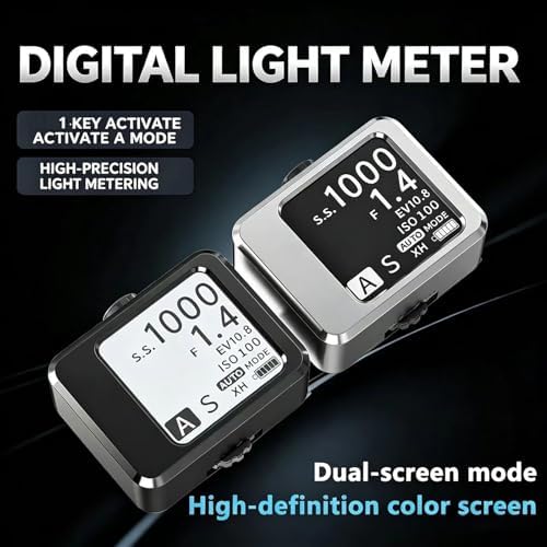Camera Light Meter, 30°Fov Digital Exposure Meter, 1.54 Inch Display, Ev Range 1-22, High-Precision Sensor, Adjustable Shooting Mode, Cold Shoe Mount, for Vintage Film Photography - Image 4