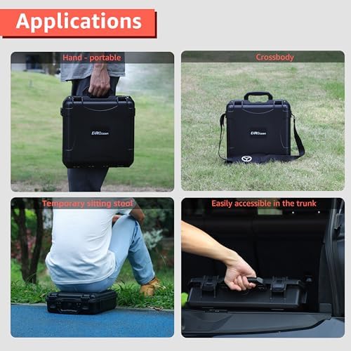 Waterproof Hard Case for Insta360 X5/X4/X3 Camera, Travel Storage Case for X5 Essentials Bundle, Holds 6 Batteries, Selfie Stick, Floating Hand Grip, Lens Guards and Accessories, Shockproof - Image 5